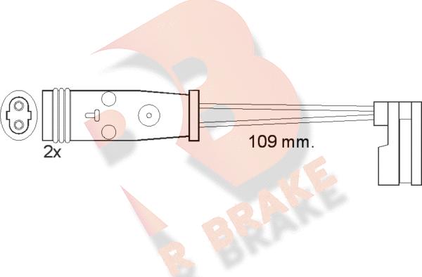 R Brake 610483RB - Kulumisenilmaisin, jarrupala inparts.fi