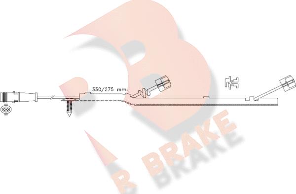 R Brake 610434RB - Kulumisenilmaisin, jarrupala inparts.fi