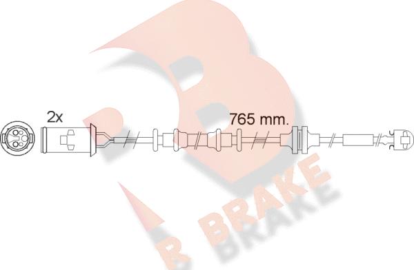 R Brake 610535RB - Kulumisenilmaisin, jarrupala inparts.fi