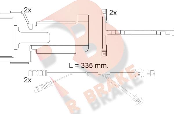 R Brake 610528RB - Kulumisenilmaisin, jarrupala inparts.fi