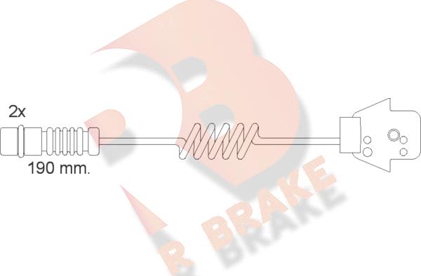 R Brake 610057RB - Kulumisenilmaisin, jarrupala inparts.fi