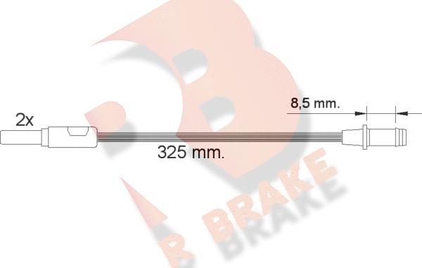 R Brake 610184RB - Kulumisenilmaisin, jarrupala inparts.fi