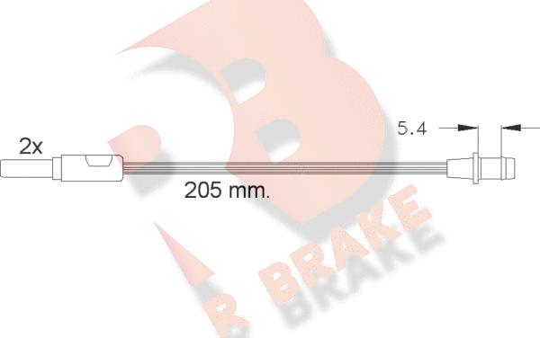 R Brake 610185RB - Kulumisenilmaisin, jarrupala inparts.fi