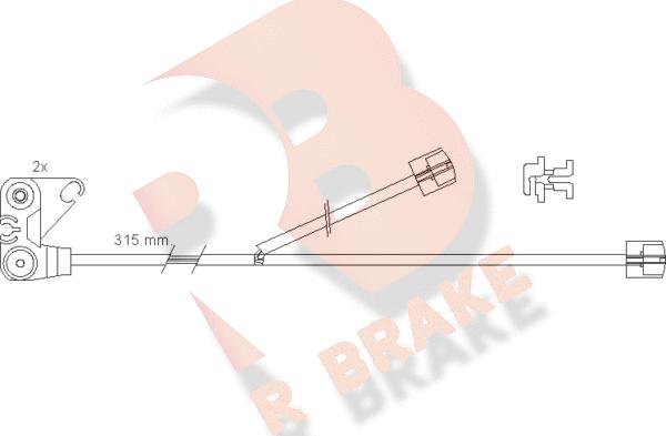 R Brake 610300RB - Kulumisenilmaisin, jarrupala inparts.fi