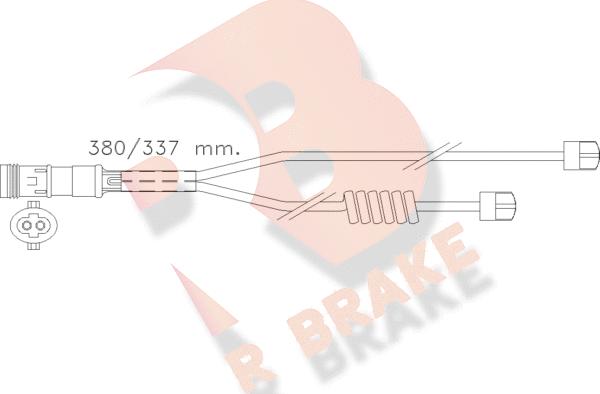 R Brake 610303RB - Kulumisenilmaisin, jarrupala inparts.fi