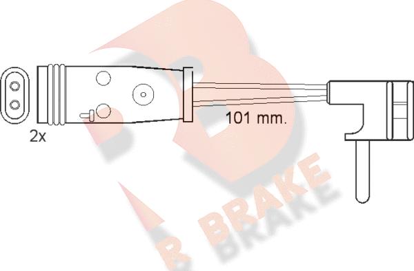 R Brake 610332RB - Kulumisenilmaisin, jarrupala inparts.fi