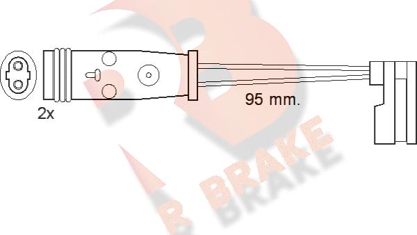 R Brake 610370RB - Kulumisenilmaisin, jarrupala inparts.fi