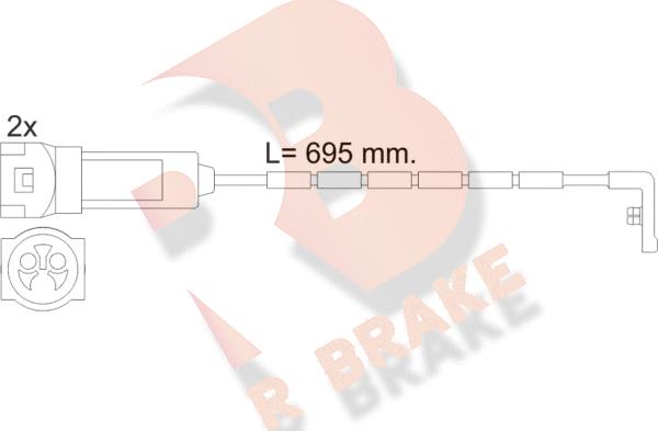 R Brake 610241RB - Kulumisenilmaisin, jarrupala inparts.fi