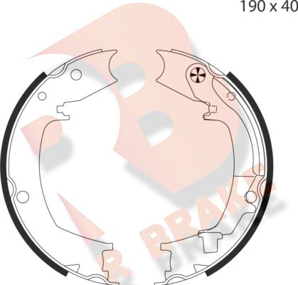 R Brake 79RBPB4043 - Jarrukenkäsarja, seisontajarru inparts.fi