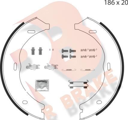 R Brake 79RBPB4018 - Jarrukenkäsarja, seisontajarru inparts.fi