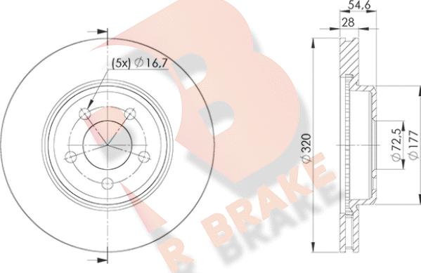 R Brake 78RBD29196 - Jarrulevy inparts.fi