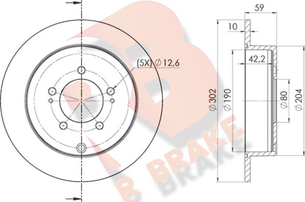 R Brake 78RBD24650 - Jarrulevy inparts.fi