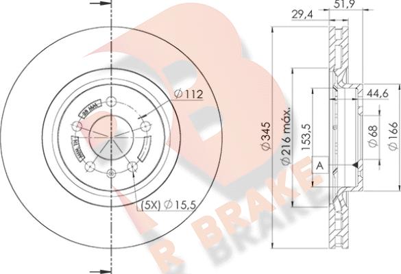 R Brake 78RBD26078 - Jarrulevy inparts.fi