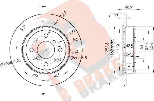 R Brake 78RBD20715 - Jarrulevy inparts.fi