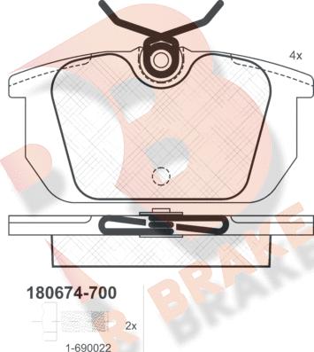 R Brake RB0674-700 - Jarrupala, levyjarru inparts.fi