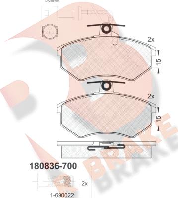 R Brake RB0836-700 - Jarrupala, levyjarru inparts.fi