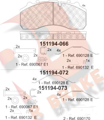 R Brake RB1194-073 - Jarrupala, levyjarru inparts.fi