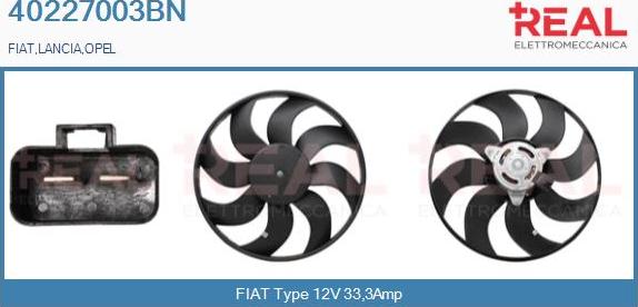 REAL 40227003BN - Tuuletin, moottorin jäähdytys inparts.fi
