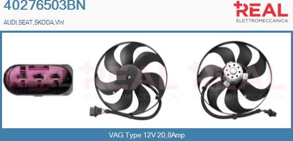 REAL 40276503BN - Tuuletin, moottorin jäähdytys inparts.fi