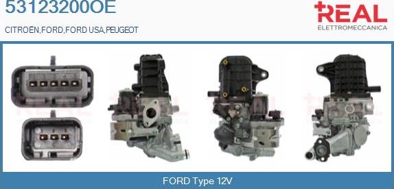 REAL 53123200OE - EGR-moduuli (pakokaasukierrätys) inparts.fi