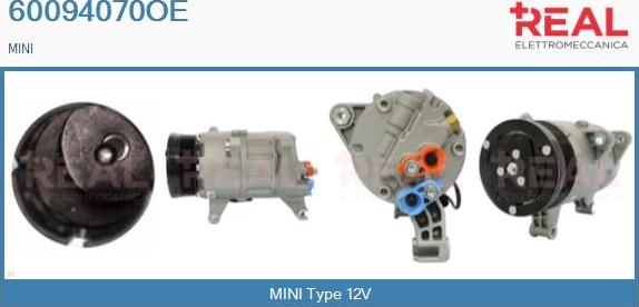 REAL 60094070OE - Kompressori, ilmastointilaite inparts.fi