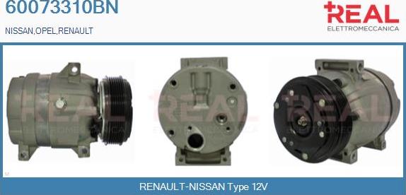 REAL 60073310BN - Kompressori, ilmastointilaite inparts.fi