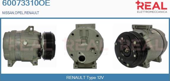 REAL 60073310OE - Kompressori, ilmastointilaite inparts.fi