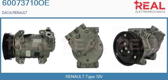 REAL 60073710OE - Kompressori, ilmastointilaite inparts.fi