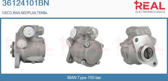 REAL 36124101BN - Hydrauliikkapumppu, ohjaus inparts.fi