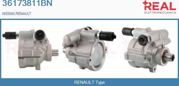 REAL 36173811BN - Hydrauliikkapumppu, ohjaus inparts.fi