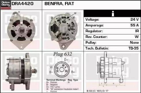 Remy DRA4420 - Laturi inparts.fi