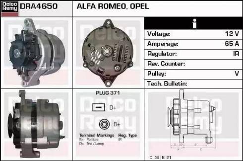 Remy DRA4650 - Laturi inparts.fi