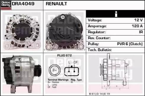 Remy DRA4049 - Laturi inparts.fi