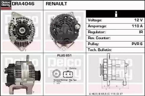 Remy DRA4046 - Laturi inparts.fi