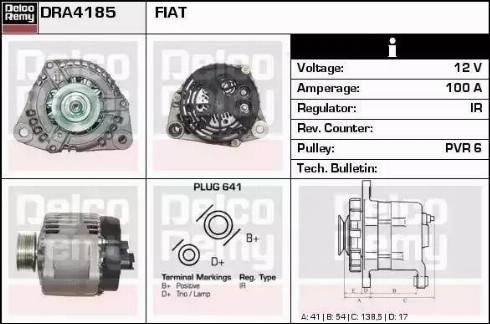 Remy DRA4185 - Laturi inparts.fi