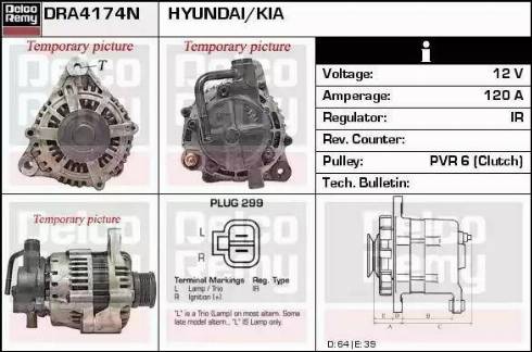 Remy DRA4174N - Laturi inparts.fi