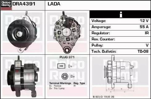 Remy DRA4391 - Laturi inparts.fi