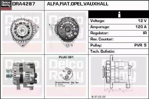 Remy DRA4287 - Laturi inparts.fi