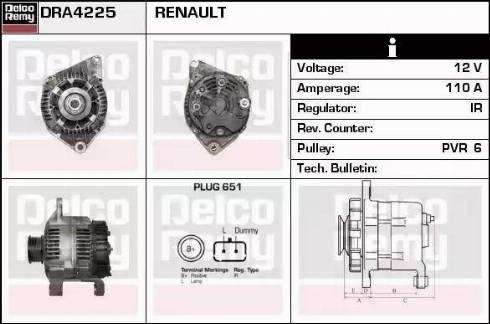 Remy DRA4225 - Laturi inparts.fi