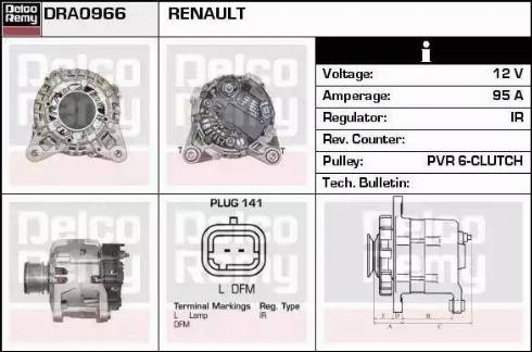 Remy DRA0966 - Laturi inparts.fi