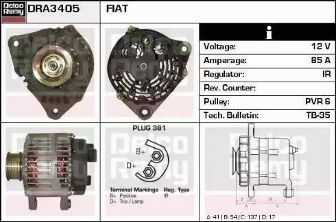 Remy DRA3405 - Laturi inparts.fi