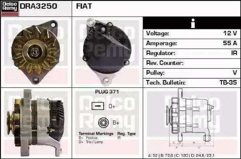 Remy DRA3250 - Laturi inparts.fi