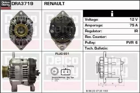 Remy DRA3719 - Laturi inparts.fi