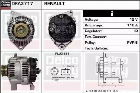 Remy DRA3717 - Laturi inparts.fi