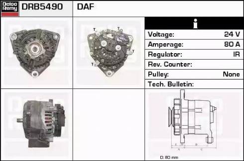 Remy DRB5490 - Laturi inparts.fi