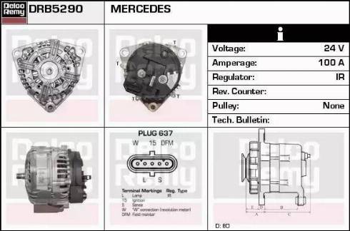 Remy DRB5290 - Laturi inparts.fi