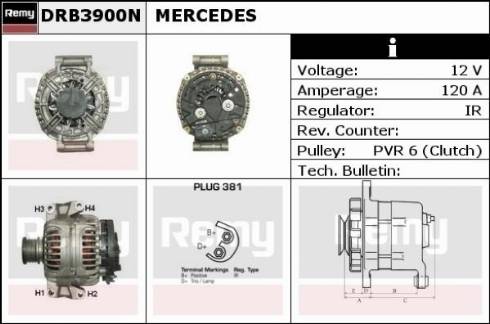 Remy DRB3900N - Laturi inparts.fi