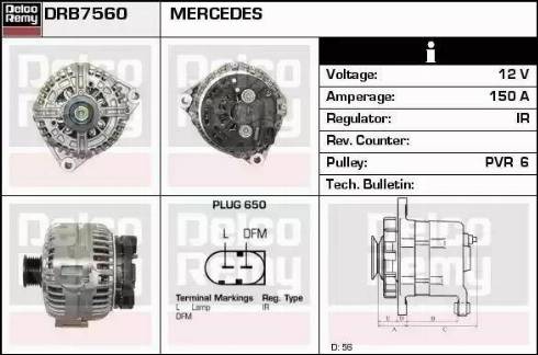 Remy DRB7560 - Laturi inparts.fi