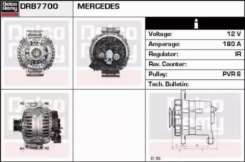 Remy DRB7700 - Laturi inparts.fi