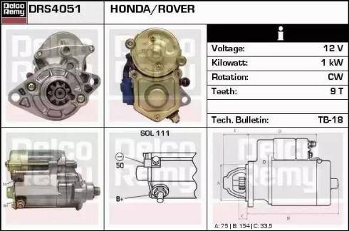 Remy DRS4051 - Käynnistinmoottori inparts.fi